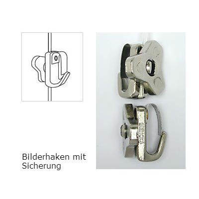 Bilderhaken mit Sicherung