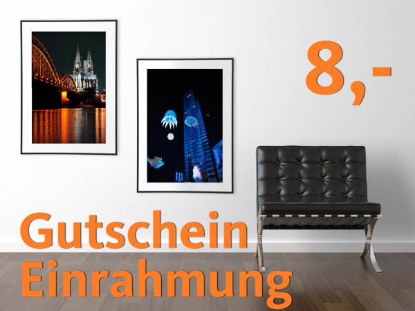 Prämien-Gutschein Einrahmung 8 Euro