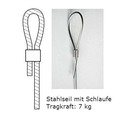 Stahlseil mit Schlaufe Z23 - 10er Set