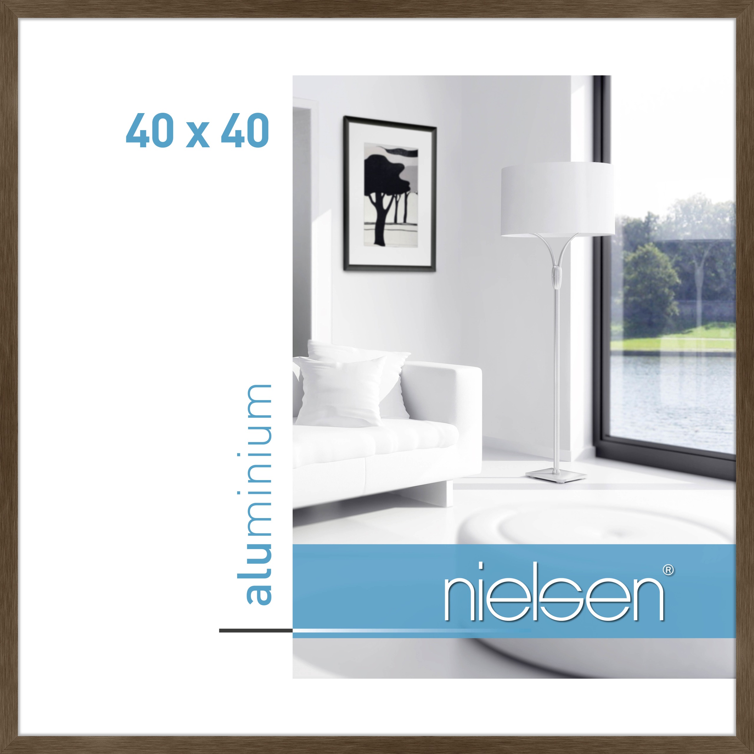 Nielsen Alurahmen C2 18x24 cm struktur schwarz matt