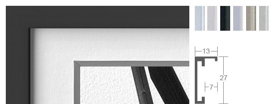 Panorama schwarz Bilderrahmen weiss Bilderrahmen fn24 mit mehrfarbigen Mounts