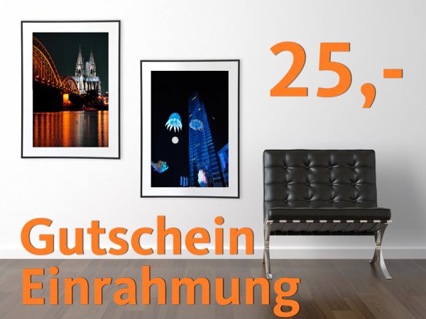 Prämien-Gutschein Einrahmung 25 Euro