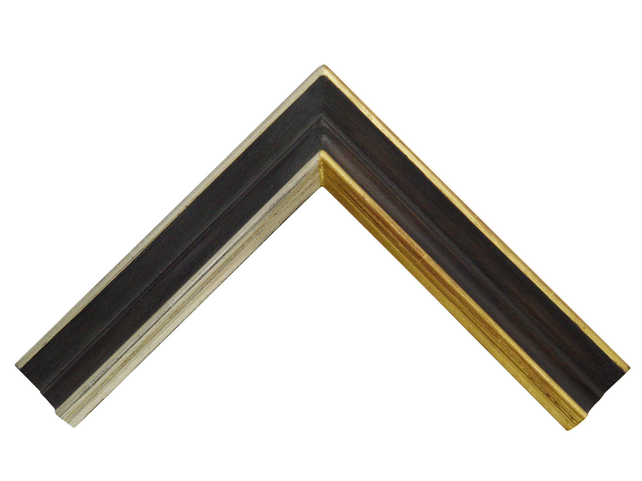 Modellrahmen in echtem Weißgold mit gravierten Ecken (12 ct.) aus der ...