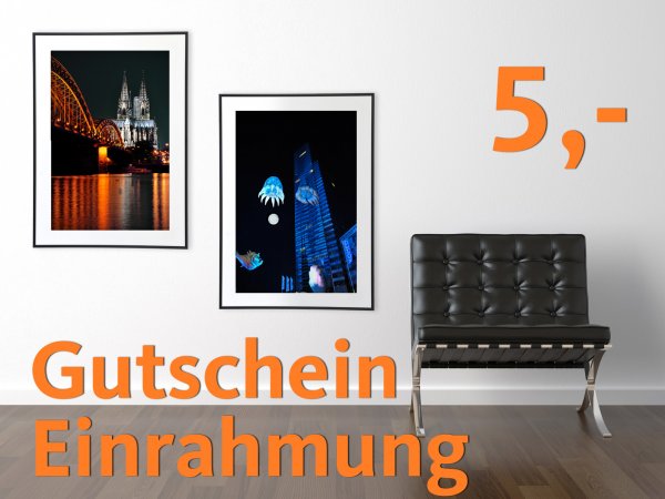 Prämien-Gutschein Einrahmung 5 Euro