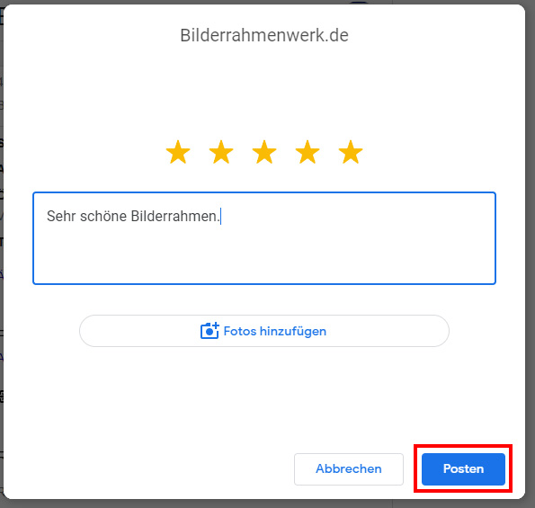 Bewertung posten