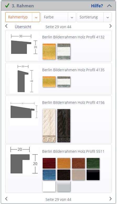 Schritt 3 Rahmen wählen